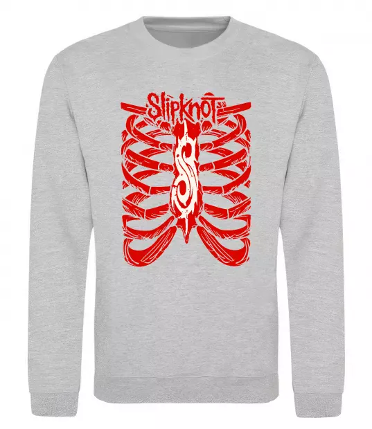 Свитшот Slipknot ribs Серый меланж фото