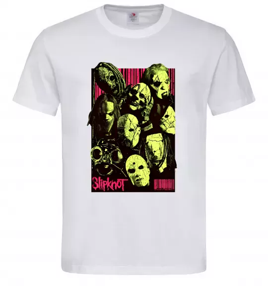 Чоловіча футболка Slipknot poster Білий фото