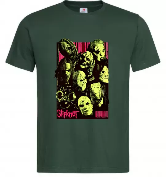 Чоловіча футболка Slipknot poster Темно-зелений фото