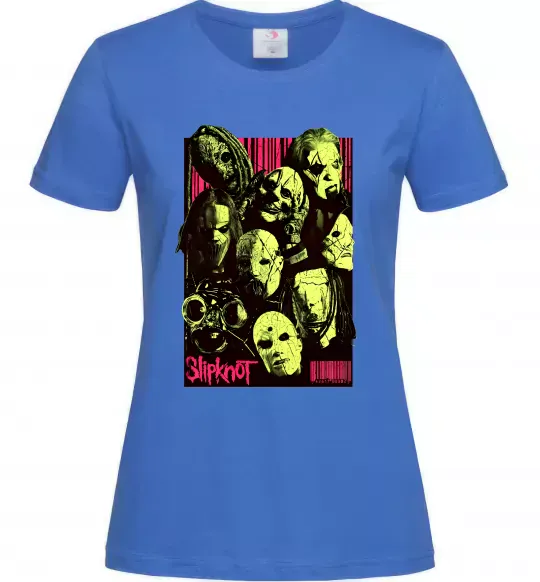 Жіноча футболка Slipknot poster Яскраво-синій фото