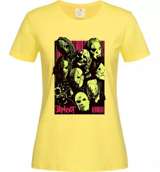 Жіноча футболка Slipknot poster Лимонний фото