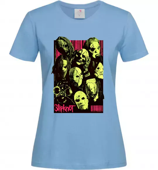 Жіноча футболка Slipknot poster Блакитний фото