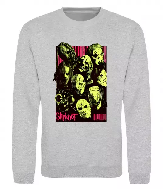 Свитшот Slipknot poster Серый меланж фото