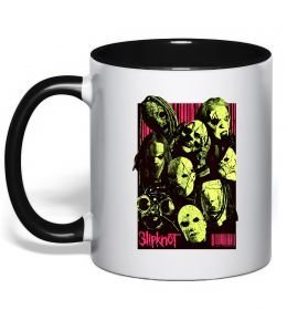 Чашка з кольоровою ручкою Slipknot poster