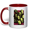 Чашка с цветной ручкой Slipknot poster Красный фото