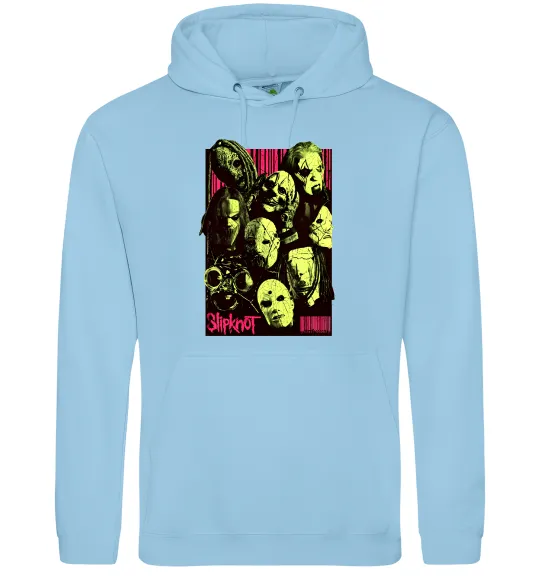 Мужская толстовка (худи) Slipknot poster Голубой фото
