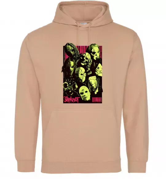 Женская толстовка (худи) Slipknot poster Песочный фото