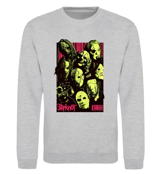 Свитшот Slipknot poster Серый меланж фото
