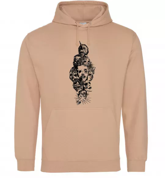 Чоловіча толстовка (худі) Slipknot members Пісочний фото