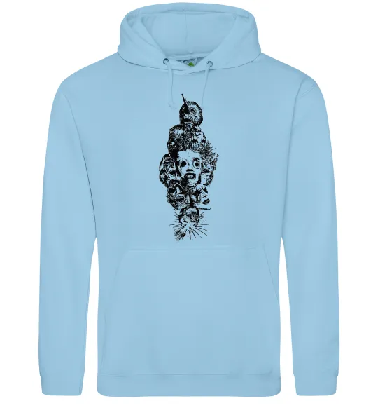 Чоловіча толстовка (худі) Slipknot members Блакитний фото