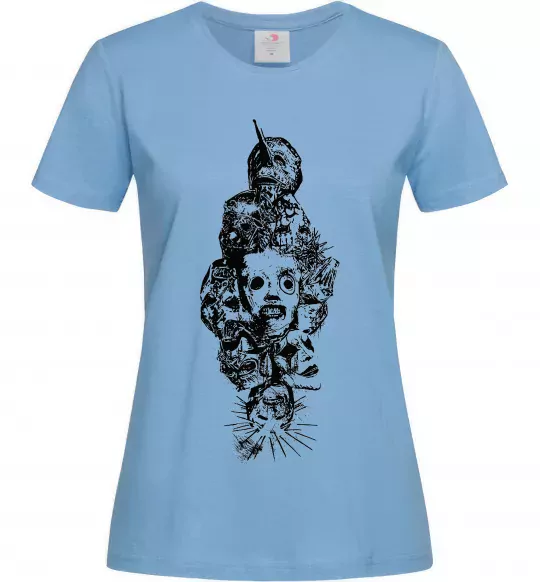 Жіноча футболка Slipknot members Блакитний фото