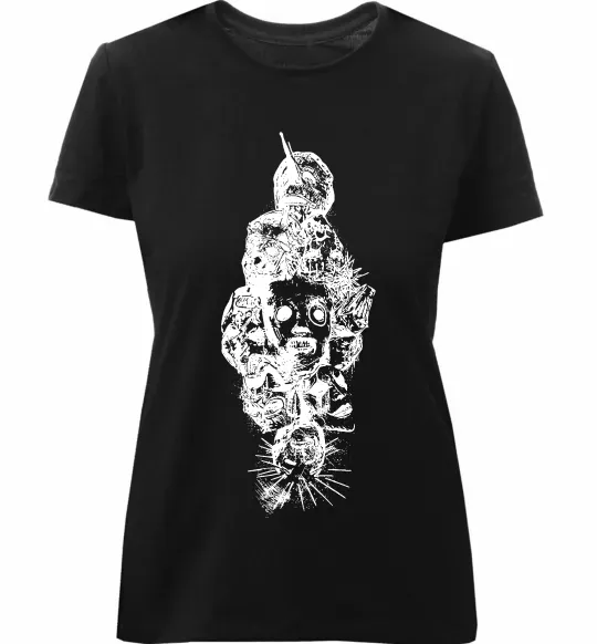 Жіноча преміум футболка Slipknot members Чорний фото