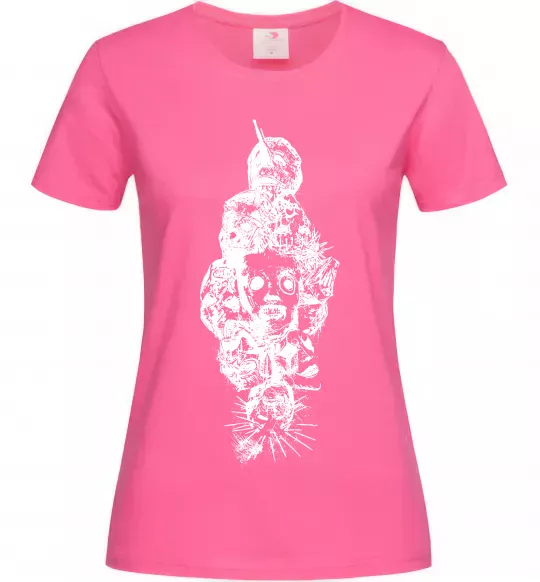 Жіноча футболка Slipknot members Яскраво-рожевий фото