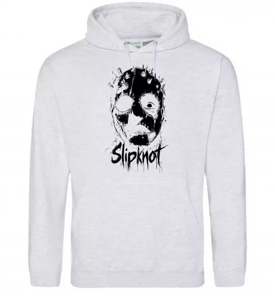 Чоловіча толстовка (худі) Slipknot Mask Сірий меланж фото
