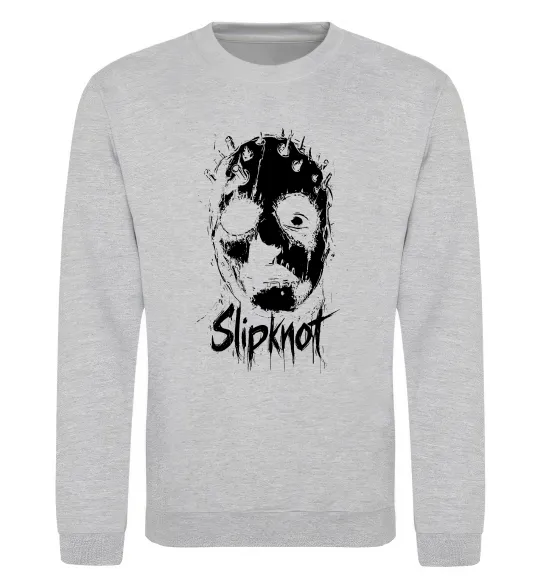 Свитшот Slipknot Mask Серый меланж фото