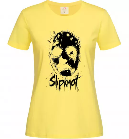 Жіноча футболка Slipknot Mask Лимонний фото