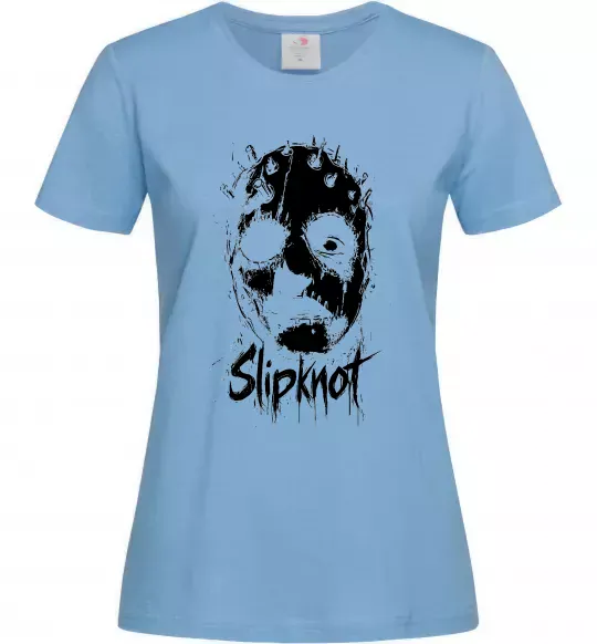 Жіноча футболка Slipknot Mask Блакитний фото