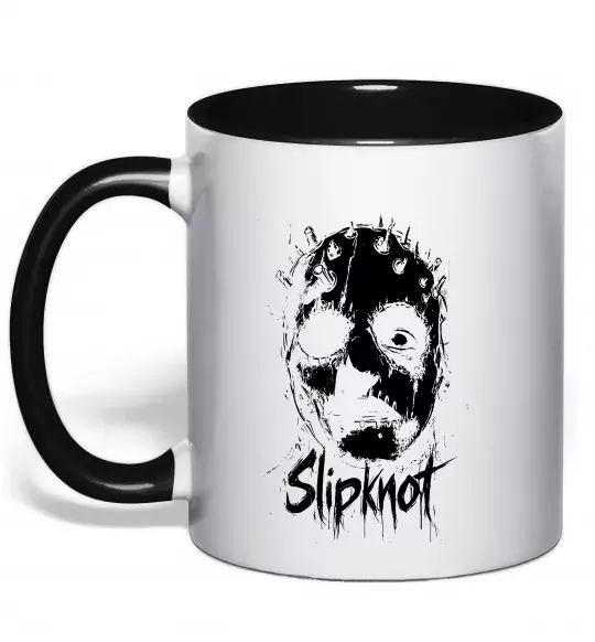 Чашка с цветной ручкой Slipknot Mask Черный фото