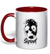 Чашка с цветной ручкой Slipknot Mask Красный фото