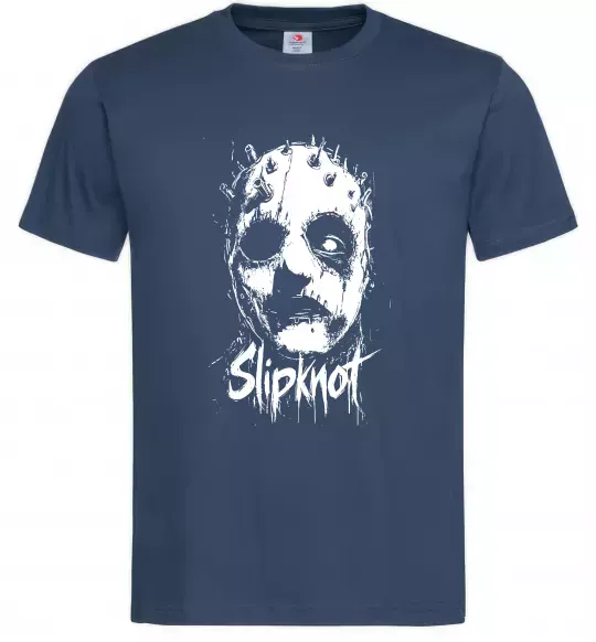 Чоловіча футболка Slipknot Mask Темно-синій фото