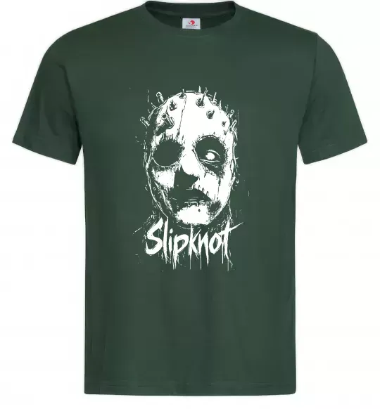 Чоловіча футболка Slipknot Mask Темно-зелений фото
