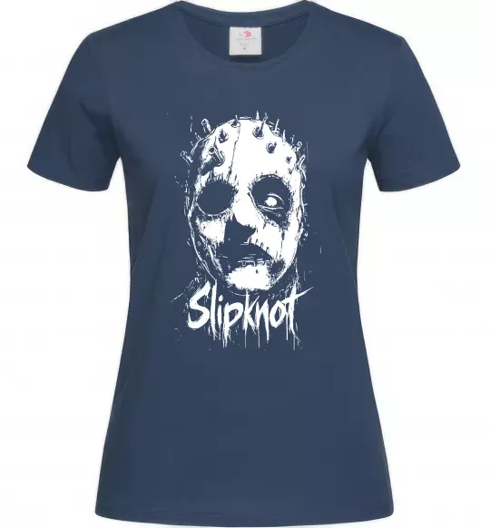 Жіноча футболка Slipknot Mask Темно-синій фото