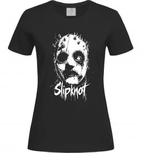 Жіноча футболка Slipknot Mask Чорний фото