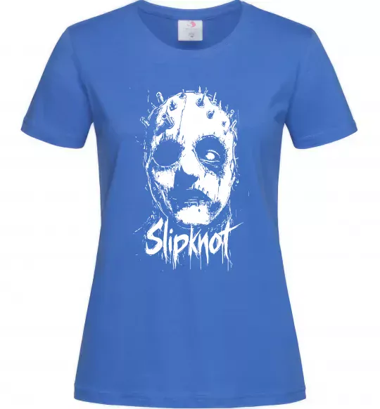 Жіноча футболка Slipknot Mask Яскраво-синій фото