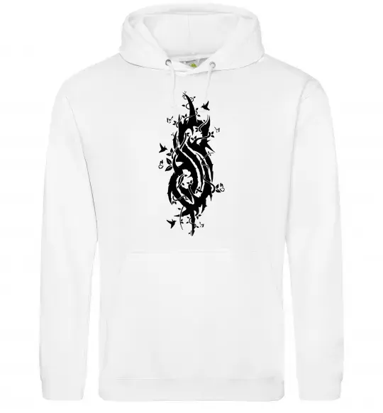 Чоловіча толстовка (худі) Slipknot logo nature Білий фото