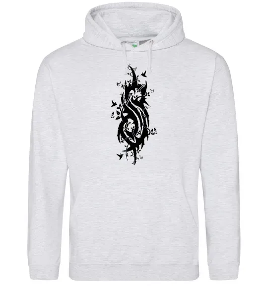 Чоловіча толстовка (худі) Slipknot logo nature Сірий меланж фото
