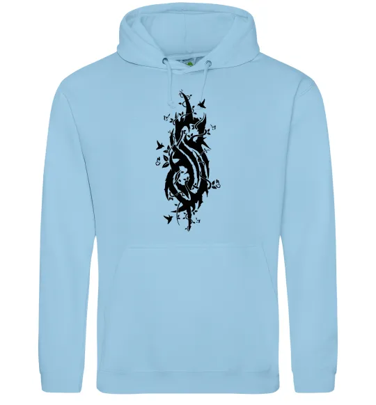 Мужская толстовка (худи) Slipknot logo nature Голубой фото