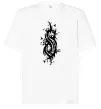 Футболка Оверсайз Slipknot logo nature Білий фото