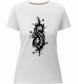 Женская премиум футболка Slipknot logo nature