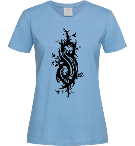 Жіноча футболка Slipknot logo nature Блакитний фото