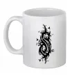 Чашка керамическая Slipknot logo nature Белый фото