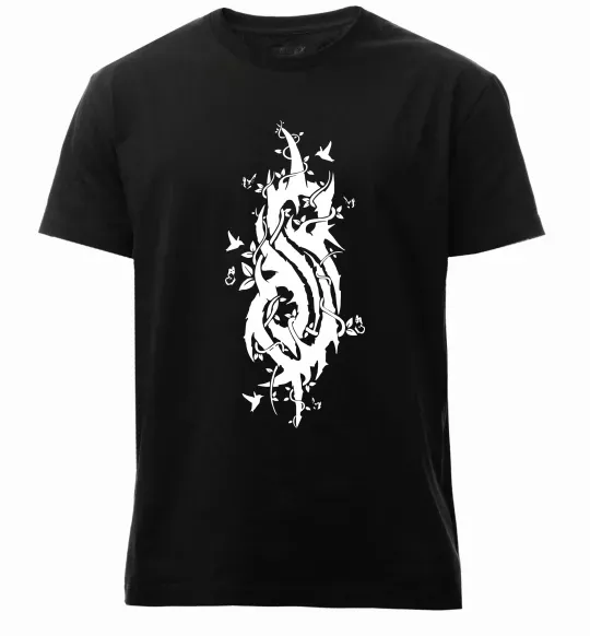 Мужская премиум футболка Slipknot logo nature Черный фото