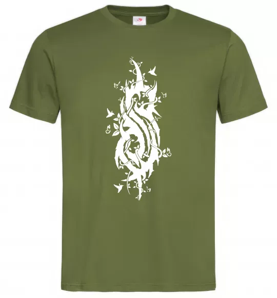 Чоловіча футболка Slipknot logo nature Оливковий фото