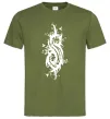 Чоловіча футболка Slipknot logo nature Оливковий фото