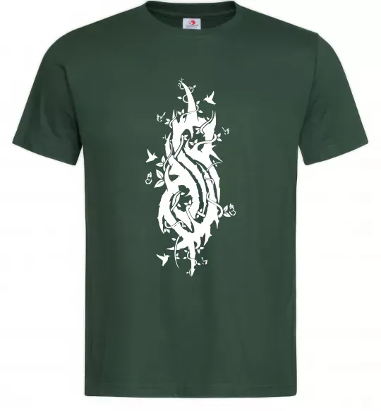 Чоловіча футболка Slipknot logo nature Темно-зелений фото