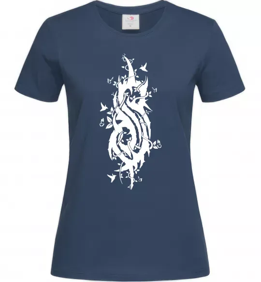 Жіноча футболка Slipknot logo nature Темно-синій фото