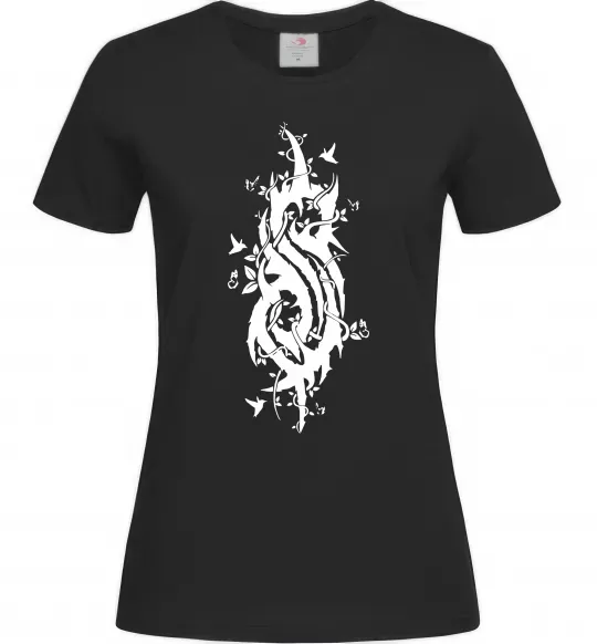 Жіноча футболка Slipknot logo nature Чорний фото