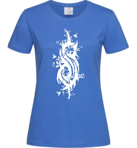 Жіноча футболка Slipknot logo nature Яскраво-синій фото