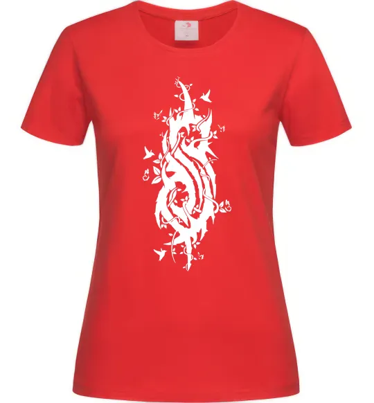 Жіноча футболка Slipknot logo nature Червоний фото