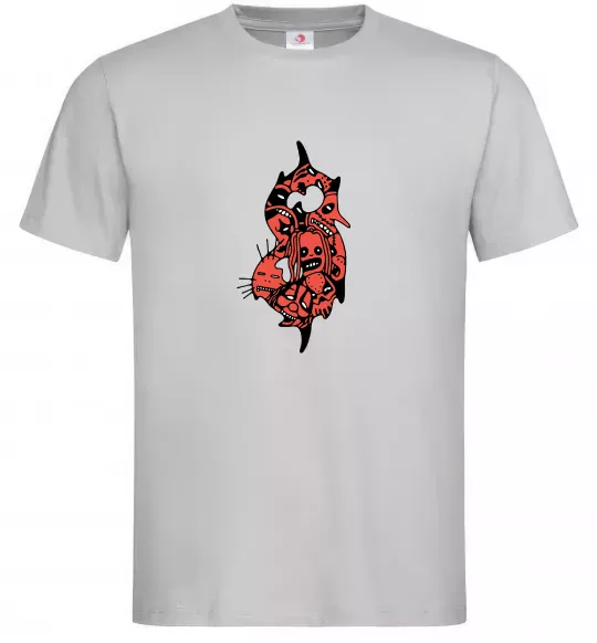Чоловіча футболка Slipknot logo art Сірий фото