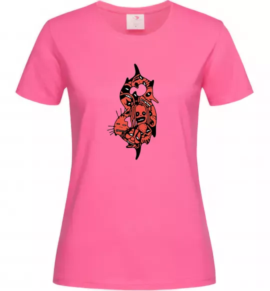 Женская футболка Slipknot logo art Ярко-розовый фото