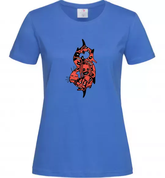 Женская футболка Slipknot logo art Ярко-синий фото