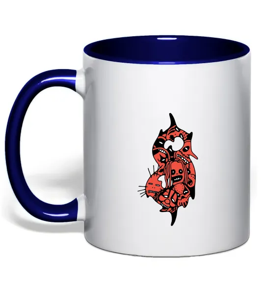 Чашка с цветной ручкой Slipknot logo art Глубокий темно-синий фото