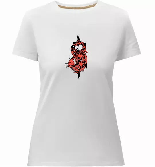 Женская премиум футболка Slipknot logo art Белый фото