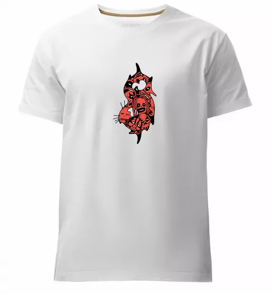 Чоловіча преміум футболка Slipknot logo art Білий фото