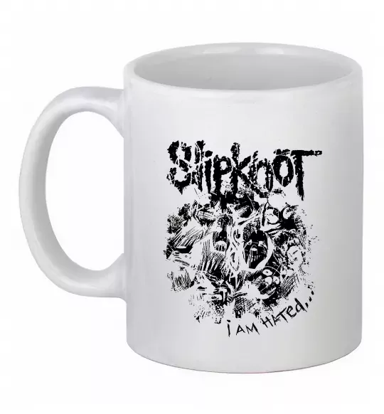 Чашка керамическая Slipknot I am hated Белый фото